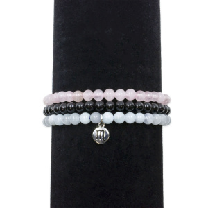 Scorpio Zodiac Crystal Bracelet Set