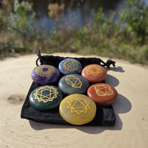 7 pc Chakra Stone Set Round