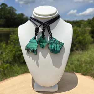 Enchanted Malachite Freeform  Necklace