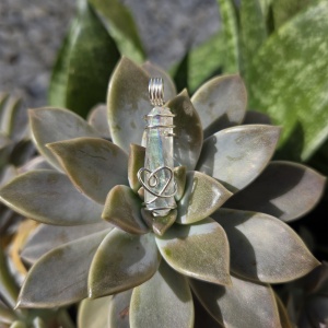 Angel Aura Quartz Wire Wrapped Pendant