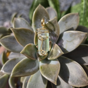 Angel Aura Quartz Wire Wrapped Pendant
