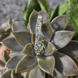 Angel Aura Quartz Wire Wrapped Pendant