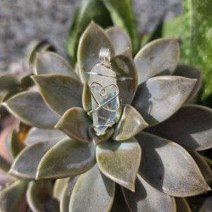 Angel Aura Quartz Wire Wrapped Pendant
