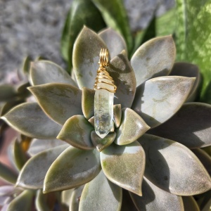 Angel Aura Quartz Wire Wrapped Pendant