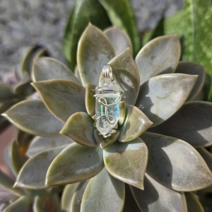 Angel Aura Quartz Wire Wrapped Pendant