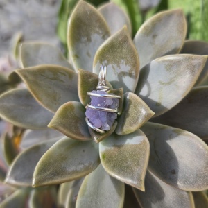 Grape Agate Wire Wrapped Pendant