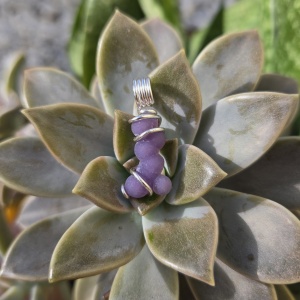 Grape Agate Wire Wrapped Pendant