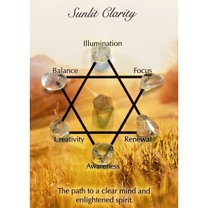 "Sunlit Clarity" A Crystal Grid of Inspiration