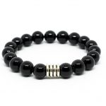 Black Agate Male Bracelet by A Crystal Passion